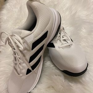 Adidas Men’s Game Spec White Black Mesh Tennis Shoes Athletic Sneakers Sz 9
